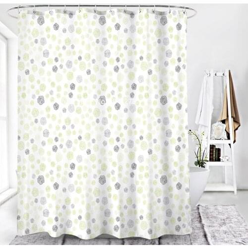 Butterfly Shell Leaf Color Printing Waterproof and Mildewproof Washable Shower Curtain with Hook Home Bathroom Decoration