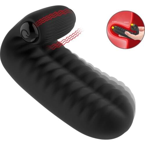 Waterproof Finger Sleeve Vibrator G Spot Massage Clit Stimulate Lesbian Masturbator Fast Orgasm Sex Toys For Women Dildos Goods