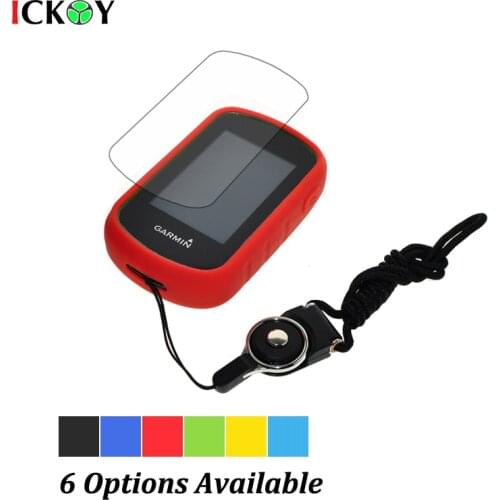 Protect Case + Black Detachable Ring Neck Strap+Screen Protector for Hiking Handheld GPS Garmin eTrex Touch 25 35 35T Muti-Color