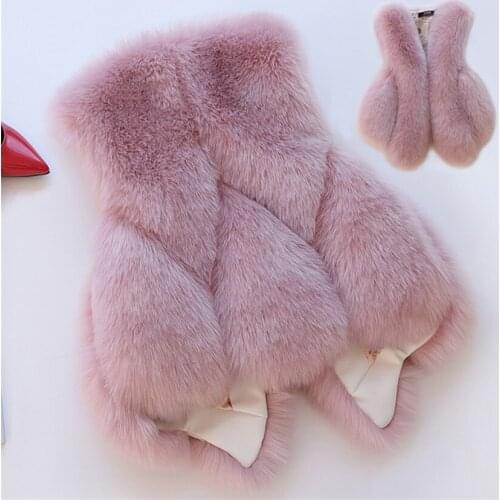 2018 New Women Faux Fox Fur Vest Furry Short Fur Vest Slim Womens Fake Fur Vest Female Winter Warm Coat Big Size Faux Fur WZ440