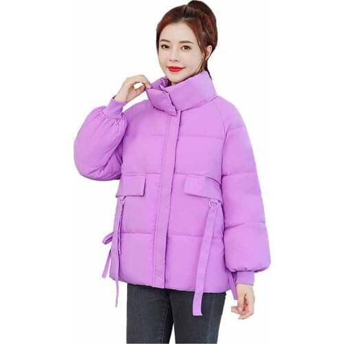 Winter Women Clothes New Thick Padded Cotton Coat Korean Fashion Casual Loose Short Jacket Student Warm Outwear Plus Size KW420