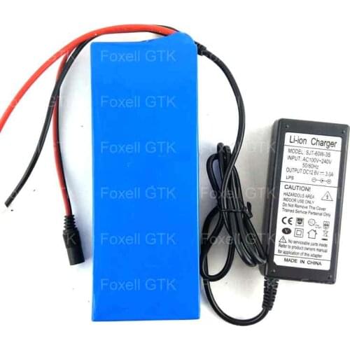 1 pack 12v 12ah li-ion 12v batteries 18650 accu 12v bateria litio 12v 10Ah 3s 15A BMS for 100W 150W light camera + 3A charger