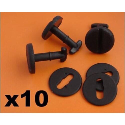 10x For BMW Floor Carpet Mat Clips E36 E46 E38 E39 Series- Twist Lock with Washers