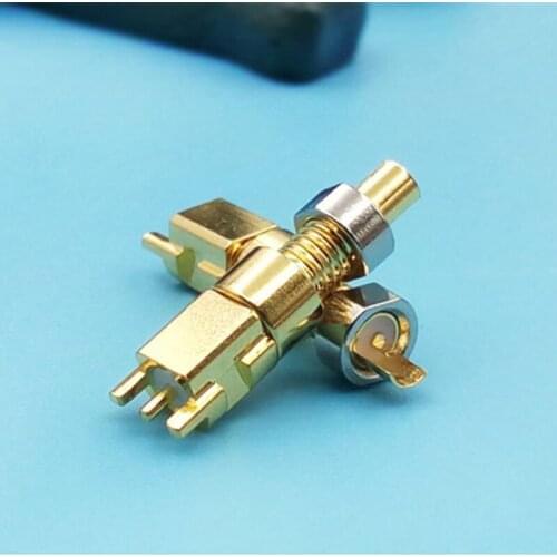 2pcs custom made universal pin Socket female socket mmcx Pure copper gold plated Built-in Nuts+2pcs male mmcx Socket for shure