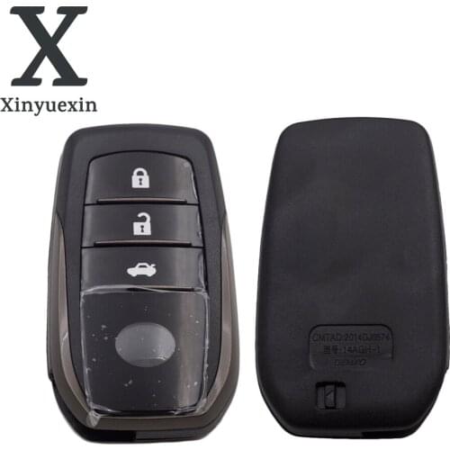 Xinyuexin 3 Buttons Smart Remote Key Shell Cover Fit for Toyota Corolla Camry RAV4 Car Key Control Housing With No Logo
