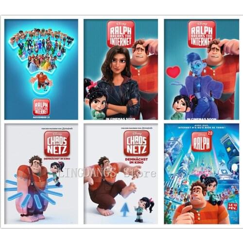 5d Diy Diamond Painting Disney Ralph Breaks The Internet Poster Movie Cartoon Diamond Mosaic Embroidery Cross Stitch Home Decor