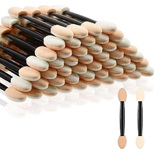 Eyeshadow Applicators, Eyeshadow Brush Sponge Applicator 50pcs Disposable Eyeshadow Brush Eyeshadow Sponge Brush Eye Makeup