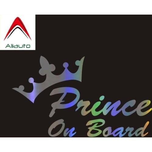 Aliauto Letters Car Sticker 3d Stickers Prince on Board Automobile Motorcycles Decoration Personality Reflective Decal,20cm*11cm