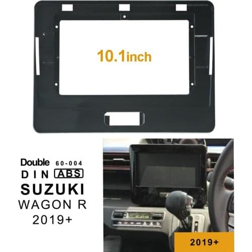 2Din 1DIN Car CD DVD Frame Audio Fitting Adaptor Dash Trim Facia Panel 10.1inch For SUZUKI WAGON R 2019+ Double Din Radio Player