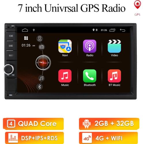 Car Radio 2 din 10'' Android Multimedia Player GPS WIFI Bluetooth Player for Universal Navigation Head Unit Car Stereo Video 4G