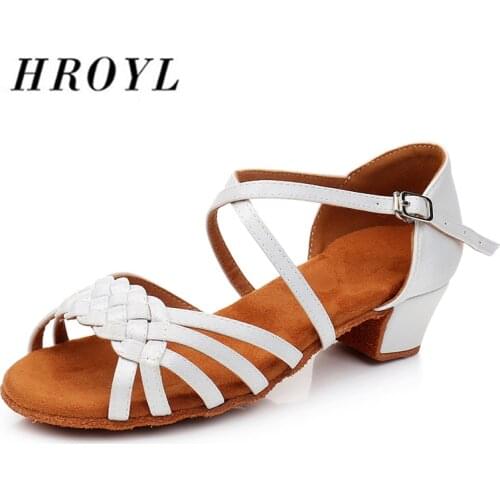 Ballroom Tango Women Latin Dance Shoes Low Heels Dancing For Kids Girls Children Ladies Free Shipping In Stock