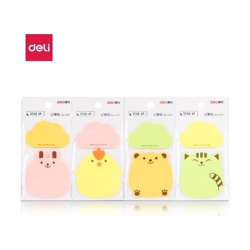 Deli 6439 Fluorescent Notepad Sticky Note Paper Can Be Repeatedly Stuck And Torn