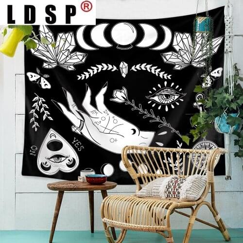 LDSP Nordic Moon Star Abstract Tapestry Wall Hanging Covering Rug Background Cloth Beach Mat Blanket Art Bedroom Dorm Home Decor