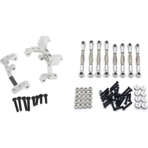 Metal Pull Rod Base Seat Axle Up Servo Bracket Mount With Metal Pull Rod Steering Link Set RC Car Upgrade Parts