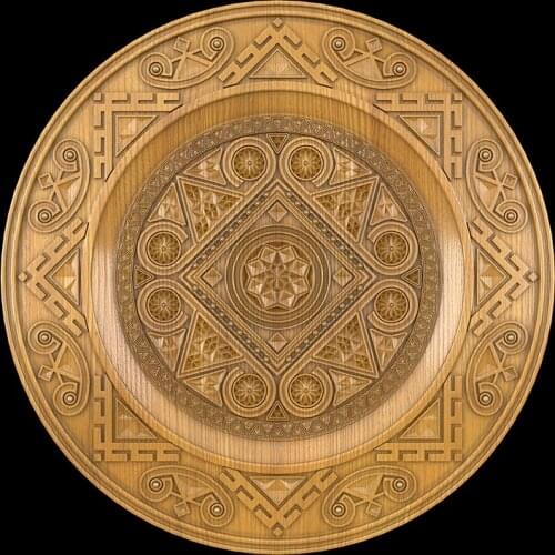 3D STL Model for CNC Router 3D Printer Artcam Aspire _Round Decor