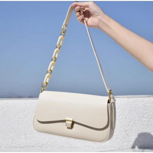 Fashion Genuine Leather Women Baguette Bag Single Shoulder Bags Sac A Main Femme Sac A Main