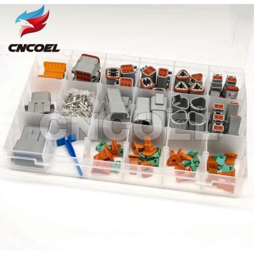 225pcs Deutsch DT DT06-2S/3S/4S/6S/12S DT04-2P automotive connectors kit + 16-18AWG Crimp Terminals + removal tool 0411-336-1605