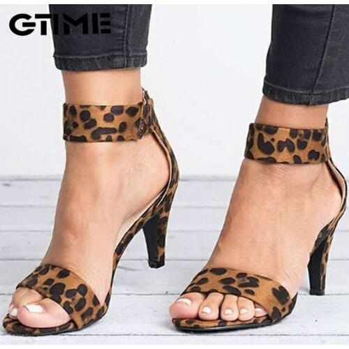 Summer New Open Toe Round Head Stiletto Womens Sandals Bag Zipper Suede Slimming Word Womens Shoes#SJPAE-170