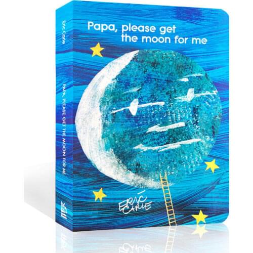 Papa Please Get The Moon for Me English Drawing Cardboard Book Early Education Classroom Montessori Colorful Picture Book