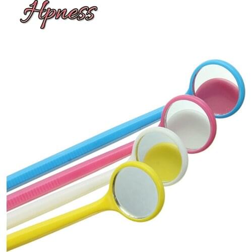 1Pcs 4 Colors Plastic Checking Mirror For Eyelash Extension New Style Portable Dental Mirrors Mouth Tooth Makeup Tool