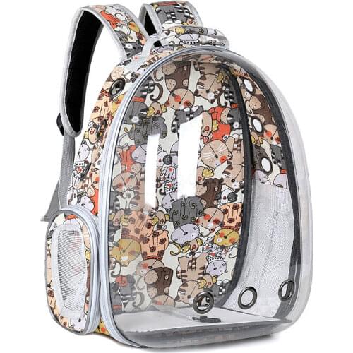 Portable Pet Carrier Bag Breathable Cat Bag Outdoor Travel Backpack for Cat and Dog Transparent Space Pet Backpack Bag for Cat