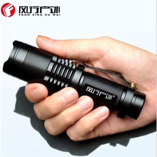 LED q5 T6 L2 Flashlight XML tactical switch camping Waterproof life telescopic baton zoom mini 18650 rechargeable Flash light