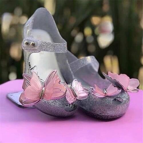 Mini Melissa Ultragirl Butterfly Princess 2020 New Summer Boy Girl Jelly Shoes Girls Non-slip Sandals Kids Beach Sandal SH19110