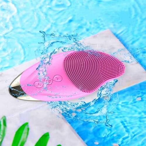 Ultrasonic Vibration Electric Silicone Cleansing Apparatus Sonic Cleansing Brush Rechargeable Massage Apparatus