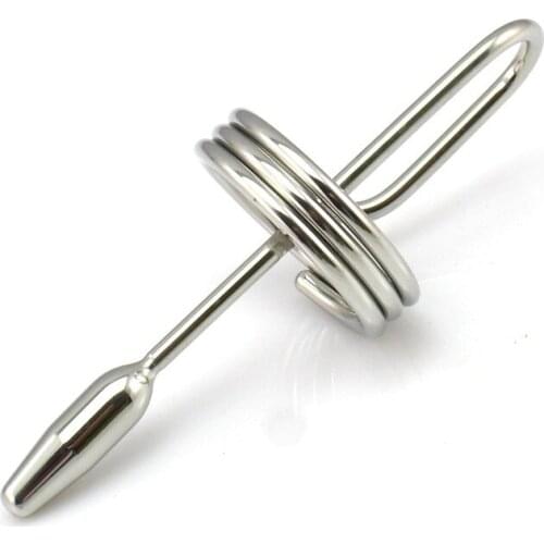 Stainless Steel Urethral Dilators Beads Sounding Rod Penis Plug Sex Toys For Men Cock Rings Penis Insertion Urethal Sound