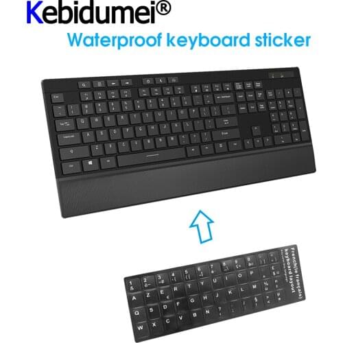 Russian Keyboard Stickers Waterproof French Russia Spanish Arabic Sticker For Notebook Computer Desktop Keyboard Covers