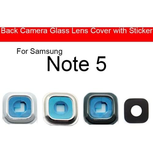 Back Rear Camera Glass Lens With Sticker Glue For Samsung Galaxy Note 5 Camera Lens Cover Flex Ribbon Replacement Repair Parts