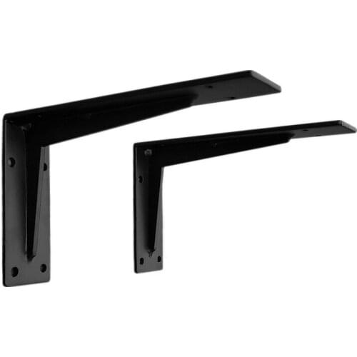1pcs Metal Furniture Bracket Supports Black Mounted Durable Bearing Shelf Bracket Home Accessory 20/25/30cm Length