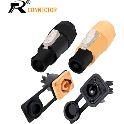 10pcs 3pin Powercon Chassis Connector Female Socket Terminals Male Plug For Electric Drill LED Screen Stage Lighting Power