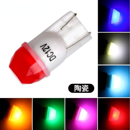 10pcs Car Auto LED T10 W5W COB 3D 194 168 W5W 30MA Wedge Side Interior Trunk Read Lamp Bulb white Red Blue yellow 12V