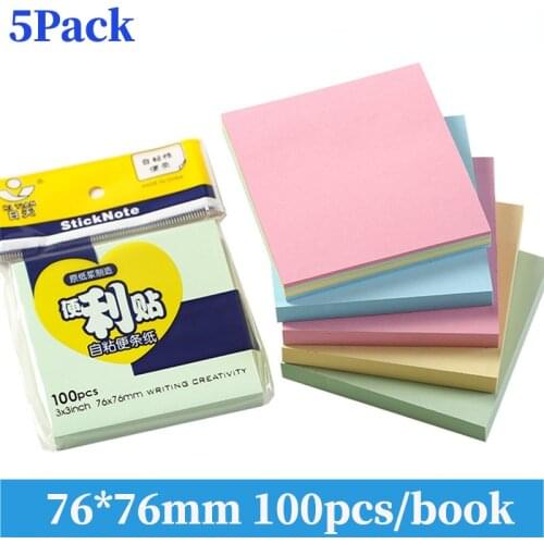 100 Sheet Color Sticky Note Cute Memo Pads Student Stationery Memo Pad N Times Novelty Office Accessories