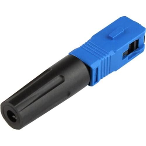 100PCS/box 0.3dB FTTH Pre-embedded Leather Fiber Fast Connector Telecom Grade SC UPC single-mode Fiber Optical Fast Connect