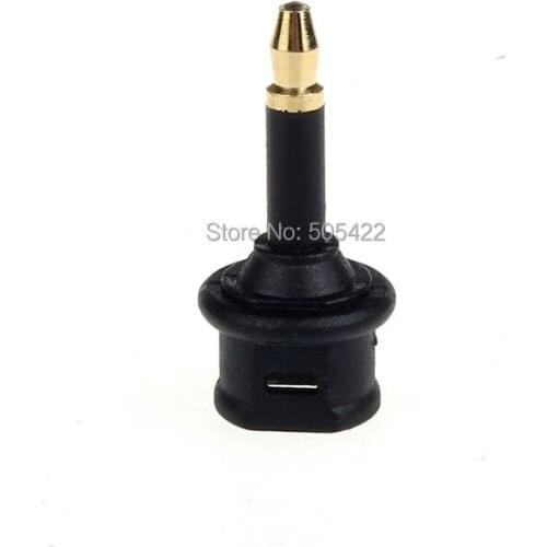 3000pcs/lot TOSLINK TO 3.5mm Mini Optical Jack Plug Audio Fiber Optic Adapter DHL Shipping