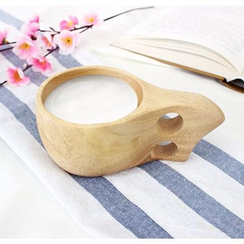 35/170/200/250ML Handmade Beech Wooden Cups Nordic style Finnish Traditional Outdoor Wood Wine Cups Elephant Coffee Tea Cups