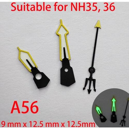 A56 suitable for NH35 watch pointers, watch accessories hand watch custom accessories NH36 Green luminous