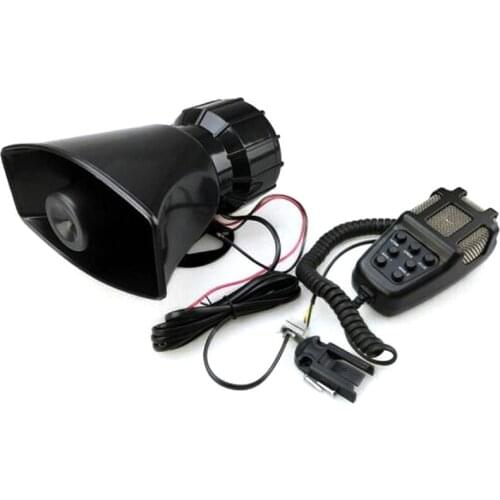 Free shipping 12V 80W 7 Tone Sound Car Siren Vehicle Horn Car Siren Speaker&Mic PA Speaker System Emergency Sound Amplifier
