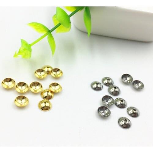 100pcs 3/4/5/6/8/10mm 316l Stainless Steel Gold/Steel Bead Cap Spacer DIY Making Jewelry Accessories Suppiles Finding