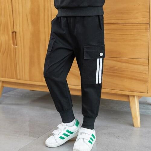 Black Red Spring Autumn Thin Casual Pants Boys Kids Trousers Children Clothing Teenagers School Cotton Formal Sport High Quality