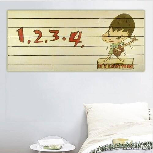 Citon Yoshitomo Nara《Yoshitomo Nara》Canvas Oil Painting Artwork Poster Picture Background Wall Decor Home Living room Decoration