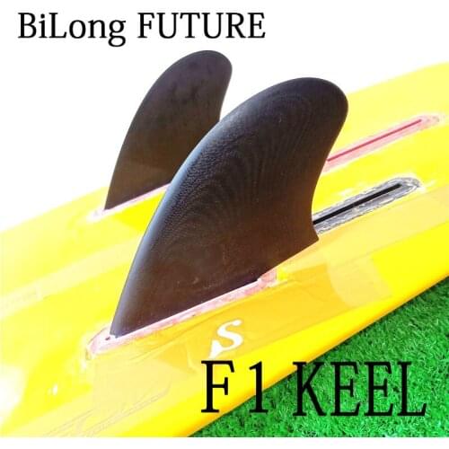 BiLong FUTURE F1 Twin Fins XXX Large - Black Surfboard Fins Keel fin for FUTURE box 2 pcs set Performance Glass (PG) fin