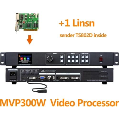 WIFI Video Processor MVP300W USB LED Display Controller With Linsn TS802D Sync Sending Card