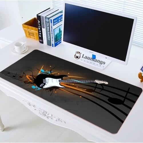 Guitar Instrument Mouse Pad Gamer Pad Desk Protector Mat Computer Keyboard Mouse Mats Xxl Deskmat Music Note Gaming Mousepad