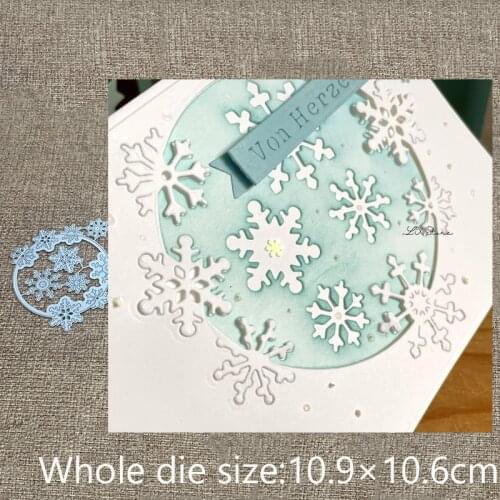 XLDesign Craft Metal stencil mold Cutting Dies snowflake circle decoration scrapbook die cuts Album Paper Card Craft Embossing