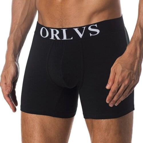 ORLVS Brand 50PC/LOT Wholesale Men Underwear Sexy Gay Boxers Breathable Cotton Men Underpants Male Panties Mesh Men Boxers