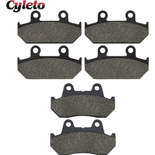 Cyleto Motorcycle Front and Rear Brake Pads for Honda GL 1500 A Aspencade / Interstate 90-00 GL1500 Goldwing 98-00 VFR750F 86-87