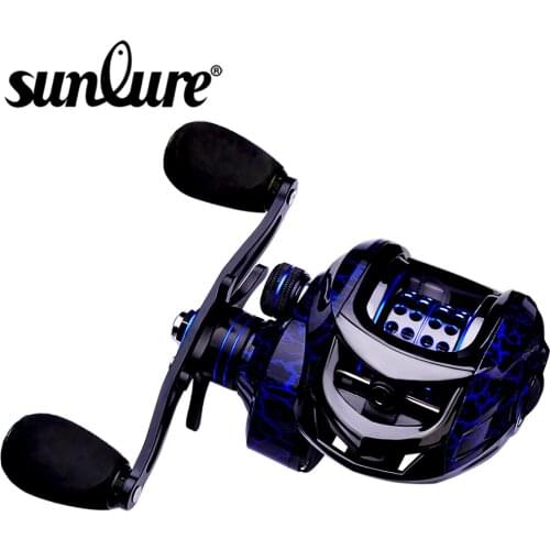 Sunlure Fishing Reel 7.2:1 High Speed Freshwater Reel Metal Spool 10 KG Max Drag Baitcasting Reel 12 Magnetic Brake System